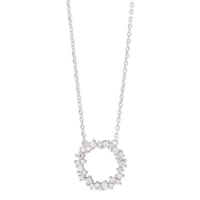 Collana Thilak in Argento 925 con Placcatura Rodio e Zirconi Lucidi.