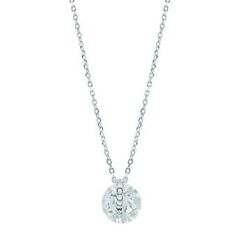 Collier Laiah En Argent Sterling 925 Avec Placage De Rhodium Et Zircone Brillante. 3