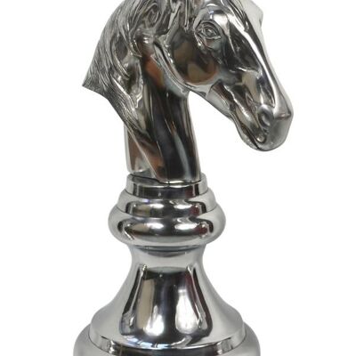 Pièce d'échecs cheval argent