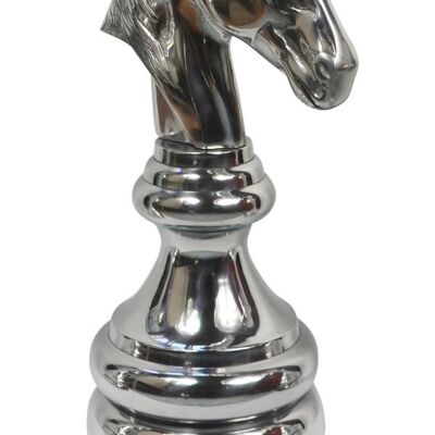 Pieza de ajedrez caballo plata