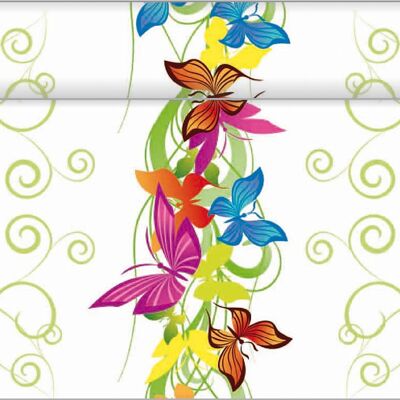 Papillon table runner made of Linclass® Airlaid 40 cm x 4.80 m, 1 piece