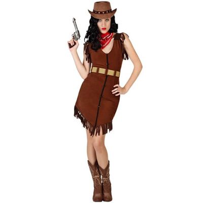 Costume da cowgirl marrone per donna