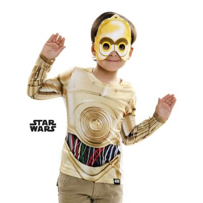 Camiseta disfraz C-3PO de Star Wars para niño