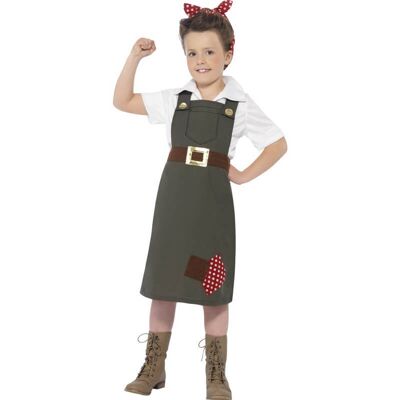 40s factory worker costume for a girl