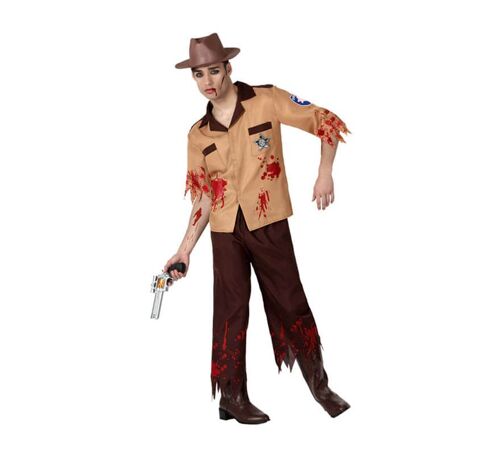 Disfraz de Policía Zombie para hombre - M-L