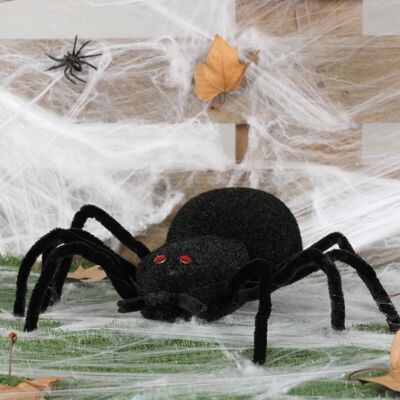 Schwarze Spinne 30 cm - Einzelgröße