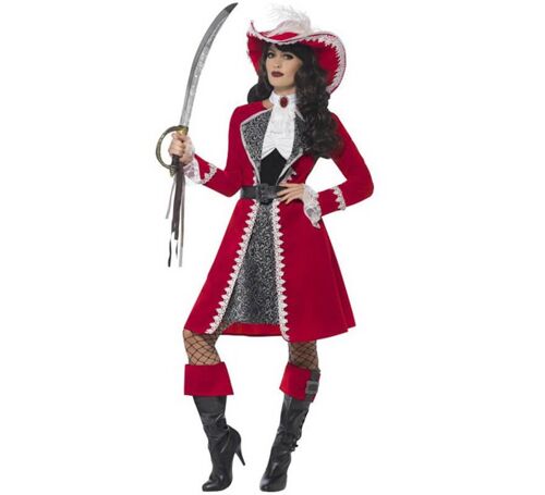 Disfraz de Capitana Pirata de lujo para mujer