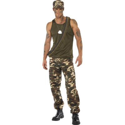 Camouflage Soldat Kostüm für Herren