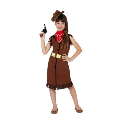 Braunes Cowgirl-Kostüm für Mädchen
