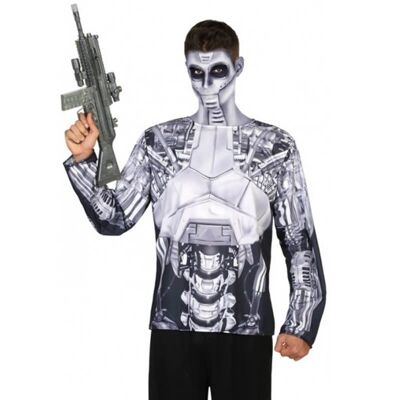 Camiseta disfraz de Robot para hombre - M-L