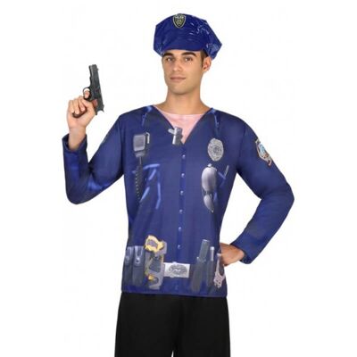 Polizei Kostüm T-Shirt für Herren - M-L