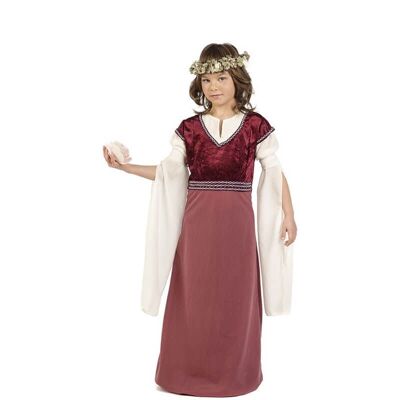 Disfraz de Dama Medieval Rosalba para niña