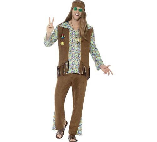 Disfraz de Hippie con Flecos para hombre