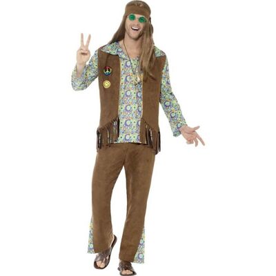 Disfraz de Hippie con Flecos para hombre