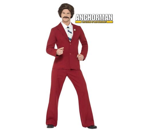 Disfraz de Ron Burgundy de Anchorman para hombre - M