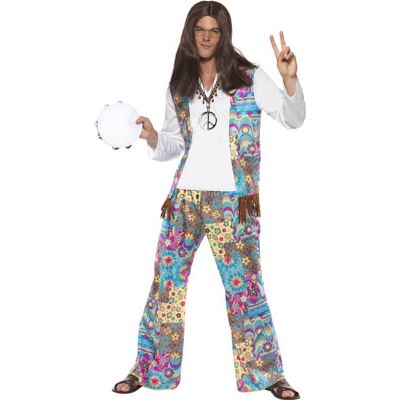 Disfraz de Hippy Fabuloso para Hombre - M