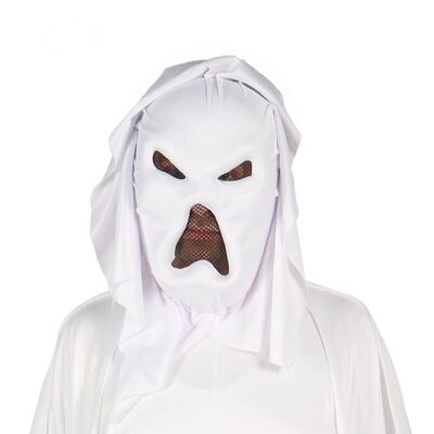 Weiße Geister-Gesichtsmaske für Halloween – universell für Erwachsene