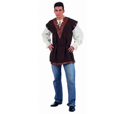 Camisa con Chaleco Medieval Deluxe para hombre