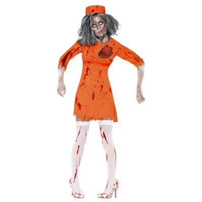 Zombie Death Row Prisoner Costume for Women