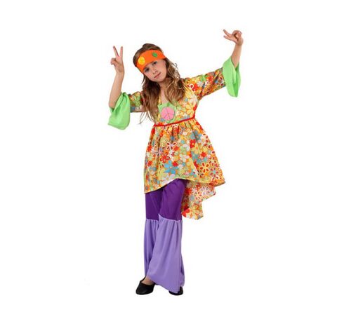 Disfraz de Hippie para niñas - 5-6A