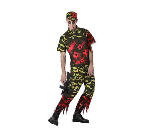 Disfraz de Militar Zombie para hombre - M-L