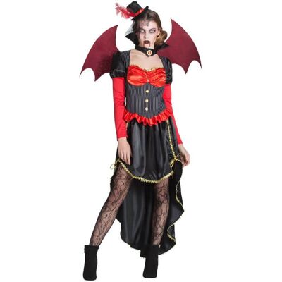 Viktorianisches Vampirin mit Flügeln Kostüm für Damen - M/L