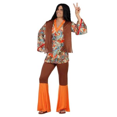 Printed Hippie Man Costume for men