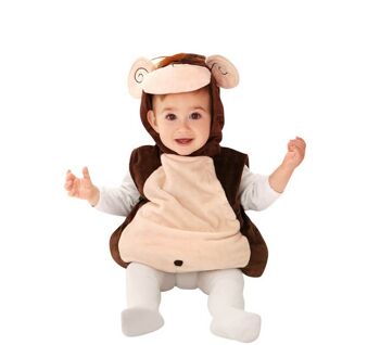 Costume de bébé singe marron