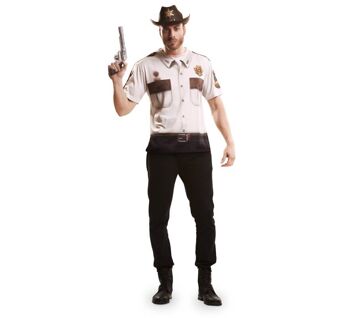 T-shirt costume de shérif américain pour homme
