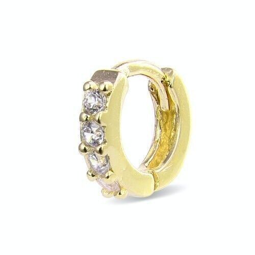 Orecchini Rahlau in argento sterling 925 con placcatura in oro giallo 18 carati e zirconi brillanti.