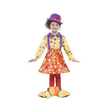 Déguisement clown à pois fille