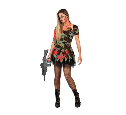 Disfraz de Militar Zombie sexy para mujer