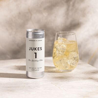 Jukes 1 Sparkling Cans - 0% alcohol - premixed - Apple cider vinegar based - citrus and herbal taste - 4 x 250ml cans in a box