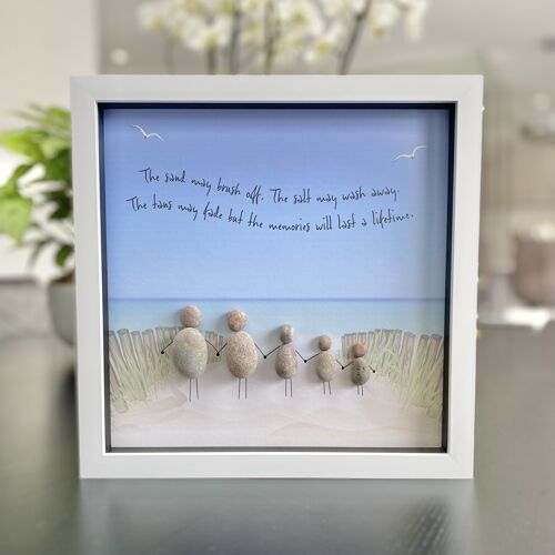 PEBBLE ARTWORK GIFT  | The sand may brush off. The salt may wash away. The tans may fade but the memories will last a lifetime
