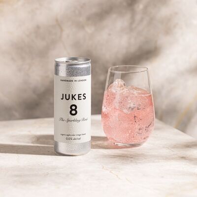 Jukes 8 Sparkling Cans - 0% alcohol - premixed - Apple cider vinegar based - aromatic and refreshing taste - 4 x 250ml cans in a box