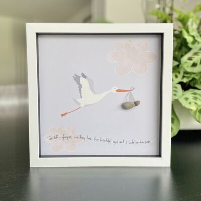 PEBBLE ARTWORK GIFT | Ten little fingers, ten tiny toes, two beautiful eyes and a cute button nose