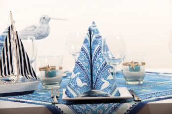Serviette Seaside en bleu de Linclass® Airlaid 40 x 40 cm, 12 pièces 2