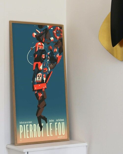 Affiche de film en édition limitée - Pierrot Le Fou (R) - Sérigraphie - Plakat