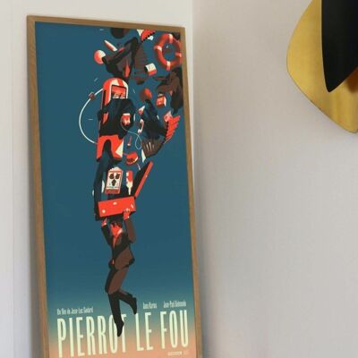 Poster del film in edizione limitata - Pierrot Le Fou (R) - Serigrafia - Plakat