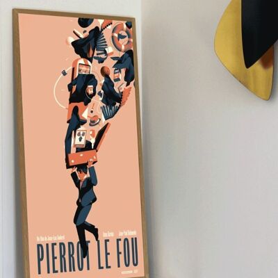 Filmplakat in limitierter Auflage - Pierrot Le Fou (V) - Siebdruck - Plakat