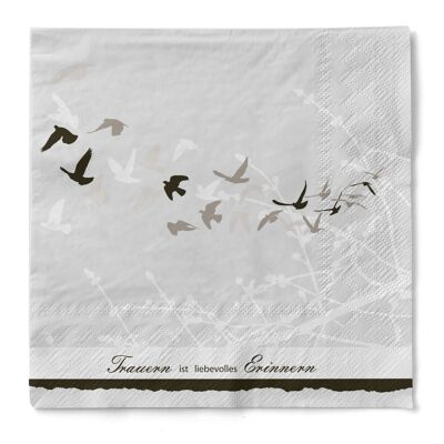 Tissue napkin mourning 33 x 33 cm, 20 pieces