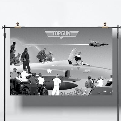 Filmplakat in limitierter Auflage - Top Gun (V) - Siebdruck - Plakat
