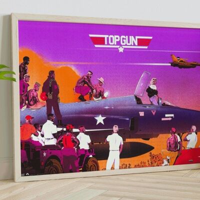 Filmplakat in limitierter Auflage – Top Gun (R) – Siebdruck – Plakat