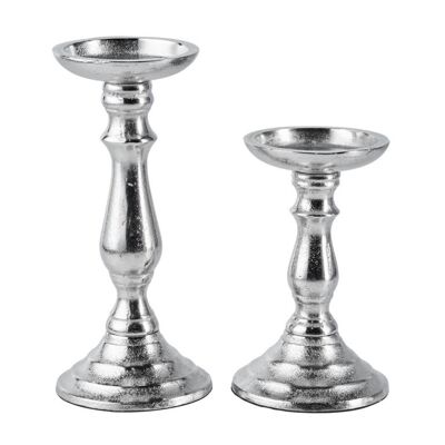Candlestick silver set of 2