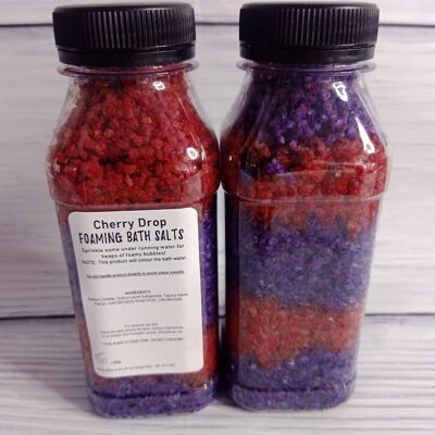 Cherry Drop Foaming Bath Salts