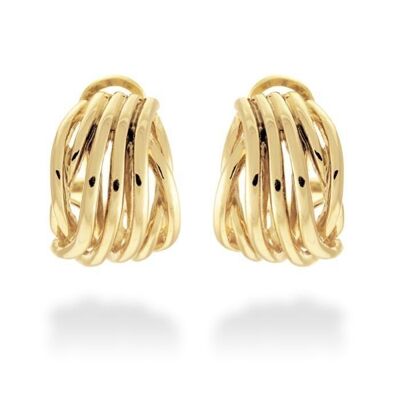 18K Yellow Gold Plated Metal Alloy Goga Earrings.