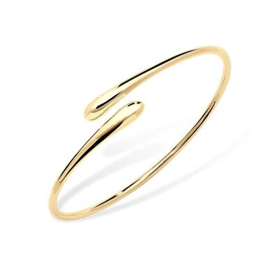 Cross Open Drop Bangle in Gold Vermeil