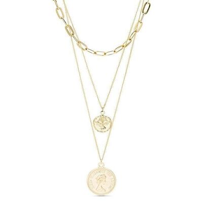 Ceoltine Necklace in 18K Yellow Gold Plated Metal Alloy.