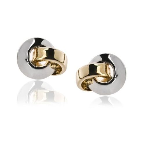 Pendientes Bocar De Aleacion De Metal Con Baño De Oro Amarillo De 18 Quilates.