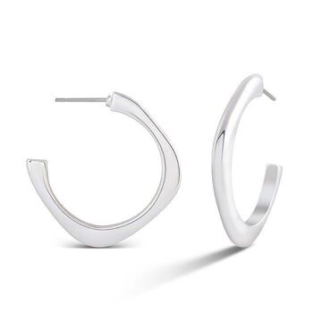 Boucles d'oreilles en alliage de métal plaqué rhodium Evly. 1